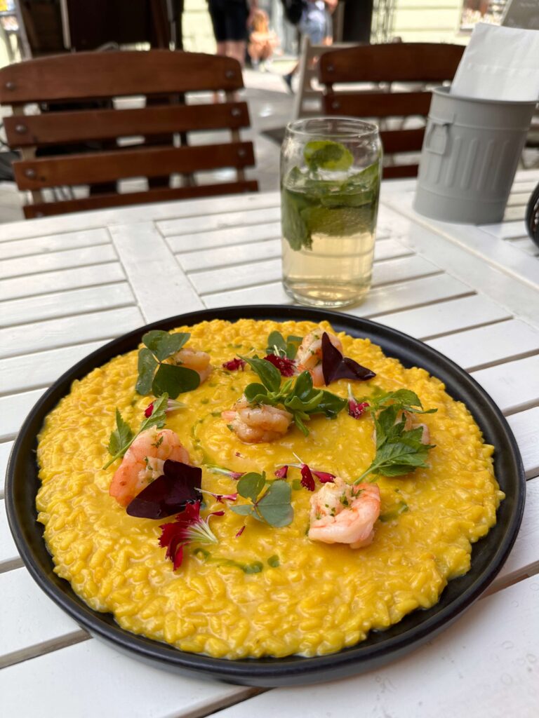 Shrimp risotto at ENJOY Bistro