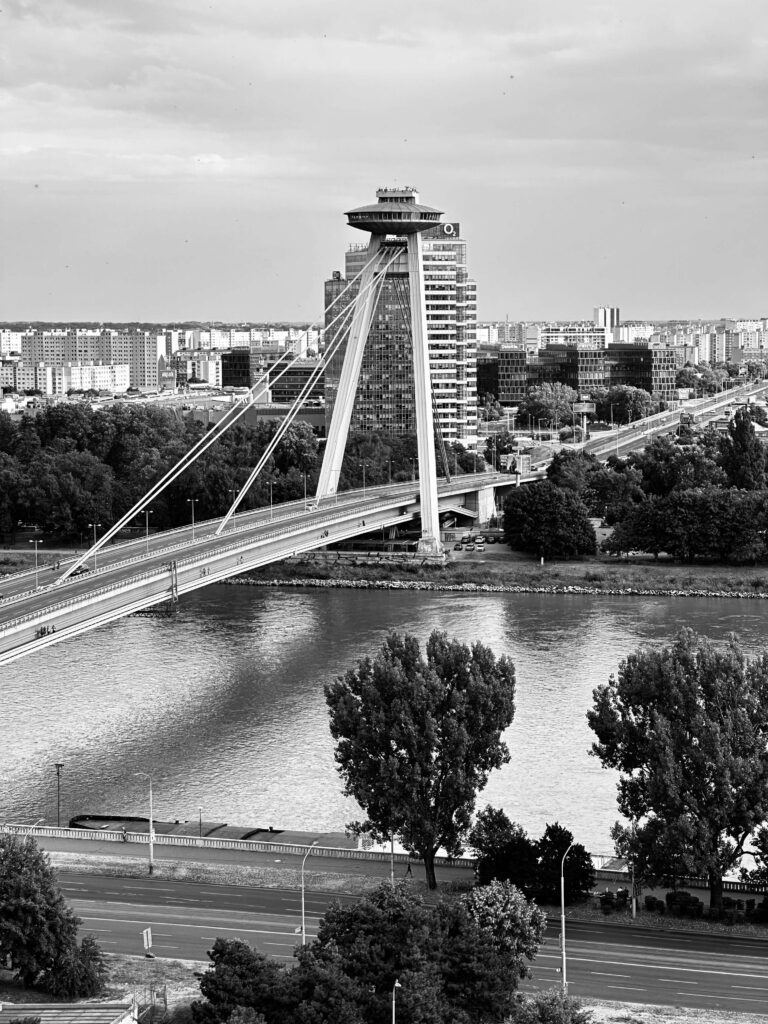 "UFO" viewed from Bratislava Castle.